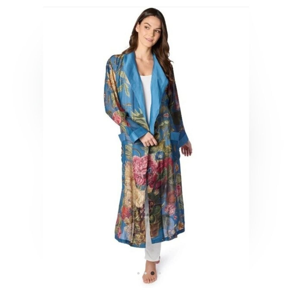 Primula Teal Gown Robe from One Hundred Stars NO SASH NWT